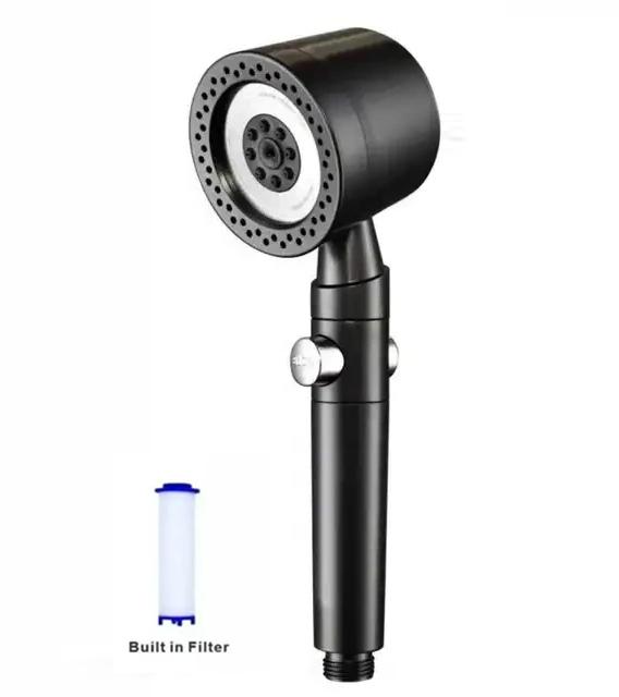 5 режимов душевая лейка-бустер с массажной щеткой, водосберегающая, высокого давления, портативная, с фильтром для ванной, душевая лейка со шлангом и держателем