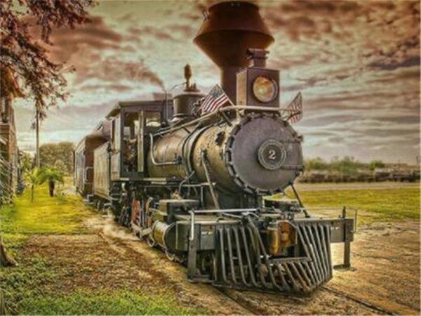 Настенные постеры Алмазная картина Поезд Вышивка крестом Алмазная вышивка Пейзаж Украшение гостиной