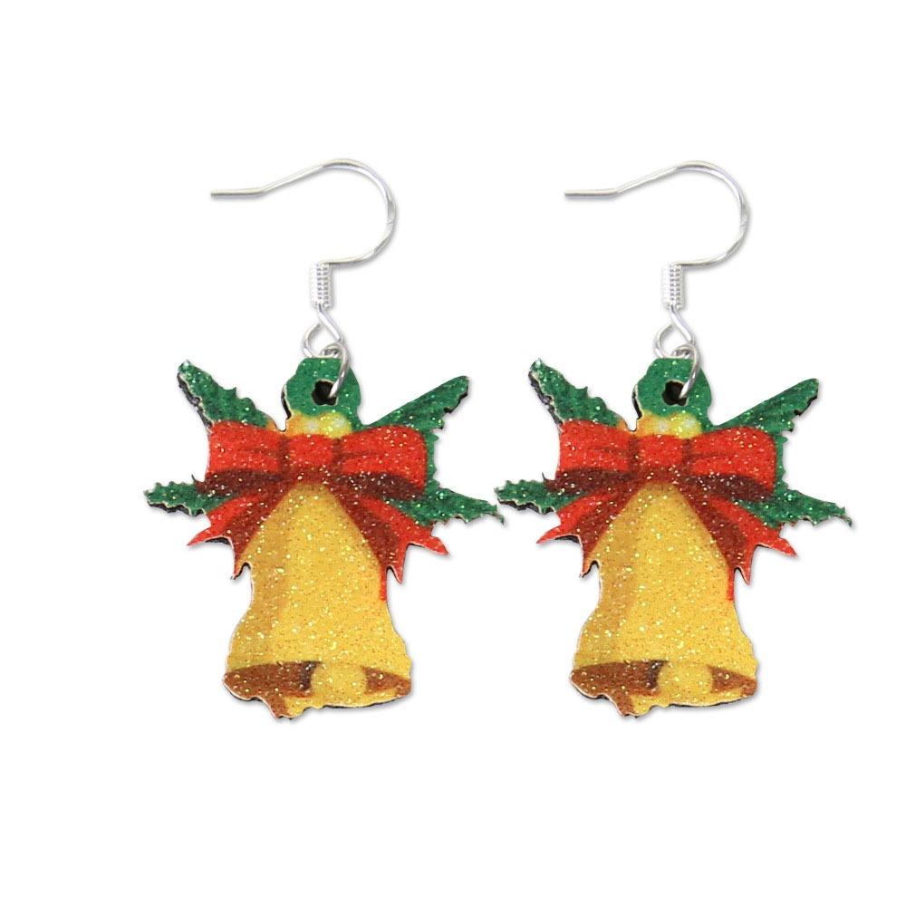 1Pair Handmade Sew Santa Claus Earrings Christmas Tree Xmas Eardrop Christmas Earring Party
