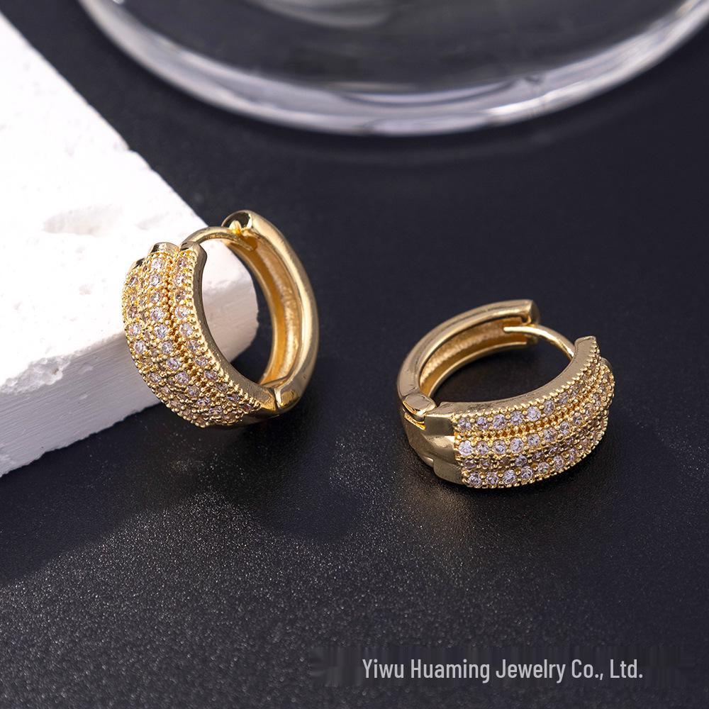 Французские серьги-пусеты с цирконами и бриллиантами в стиле легкой роскоши - Универсальные и трендовые стили