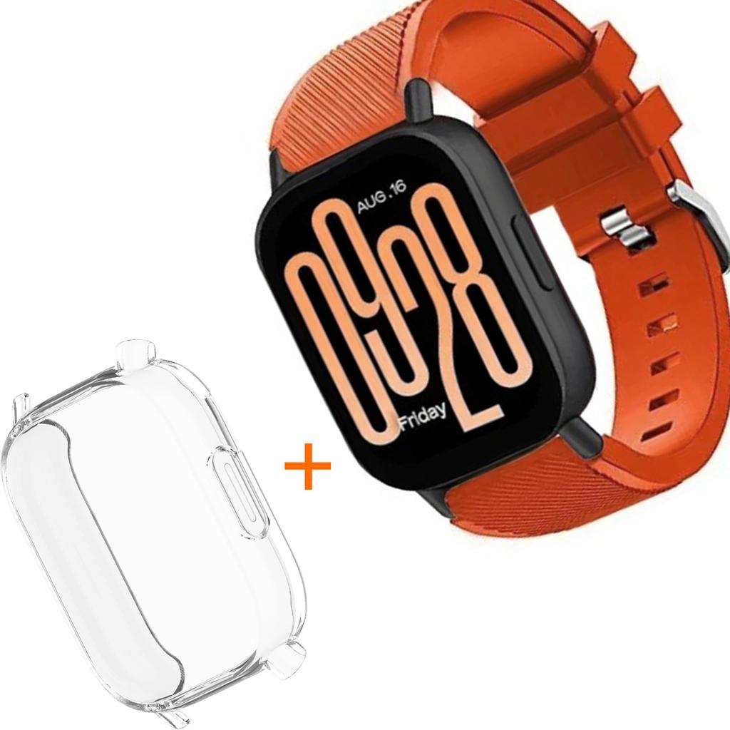 Силиконовый ремешок с ТПУ чехлом для умных часов Xiaomi Redmi Watch 5 Active Lite, браслет и чехол для Redmi Watch 5 Active Lite
