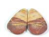 26 Cts.Natural Red Jasper Matched Pair Pear Cabochon Gemstone 16X24X03 MM SK-231