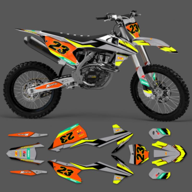 PowerZone Графические наклейки нового стиля Комплекты наклеек Для KTM SX SXF MX 2016-2018 EXC XCW Enduro 2017-2019 125-500 куб. см