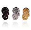 WKOUD Punk Stainless Steel Stud Earrings For Men Women Gothic Rockets Arrow Finger Cool Prevent Allergy Gold Black Puncture