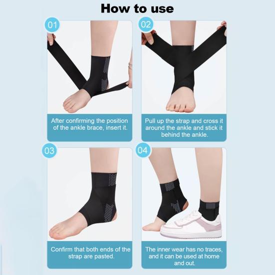 1 шт. стабилизатор для поддержки лодыжки, эластичный дышащий компрессионный ремень для артрита, ахиллова тендинита, подошвенного фасциита, боли в суставах, подтяжки для лодыжки