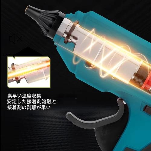 zmart 280C Cordless Hot Melt Glue Gun, Portable, Rechargeable, Includes 10 11mm Glue Sticks, DIY Repair Tool, Compatible with Makita 18V Batteries