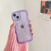 Чехол Curly Wave Frame для iPhone 16 Pro 15 14 Plus 13 12 Pro Max 11, ударопрочный, прозрачный, гибридный, с каплями клея, блестящий бампер