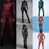 3D Digital Printing Stage Performance Costumes Adults Halloween Events Carnival Theme Party Cosplay Outfit Pretend Game Jumpsuit