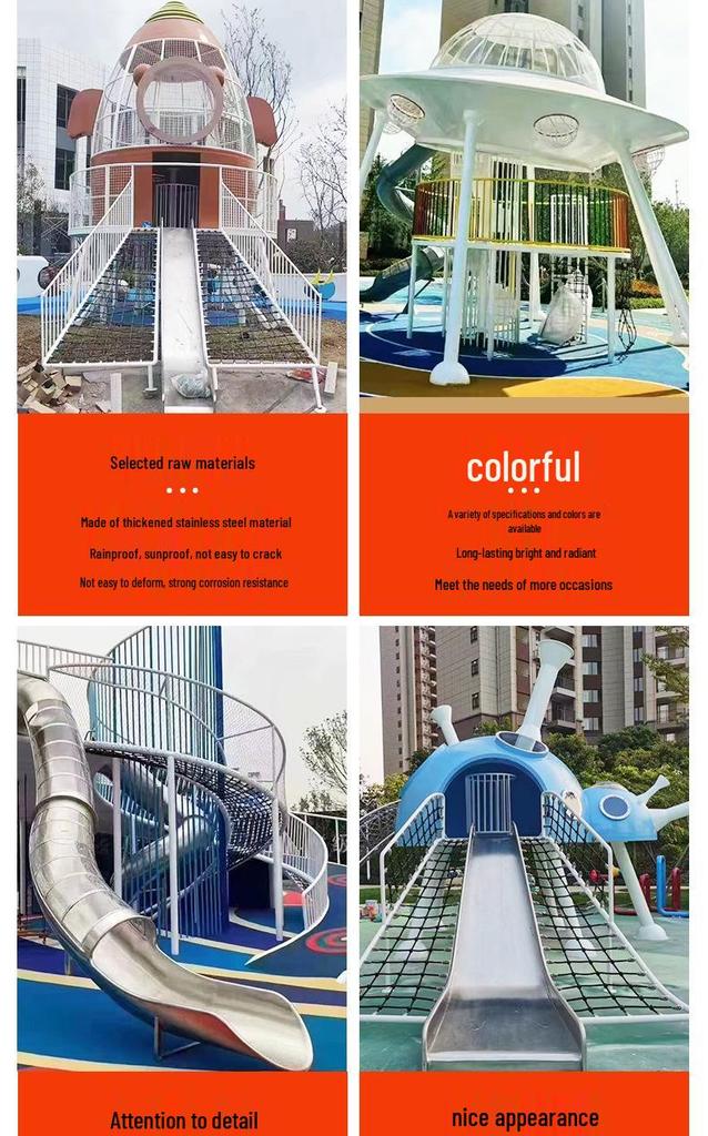 Large Stainless Steel Outdoor Slide for Children's Playgrounds