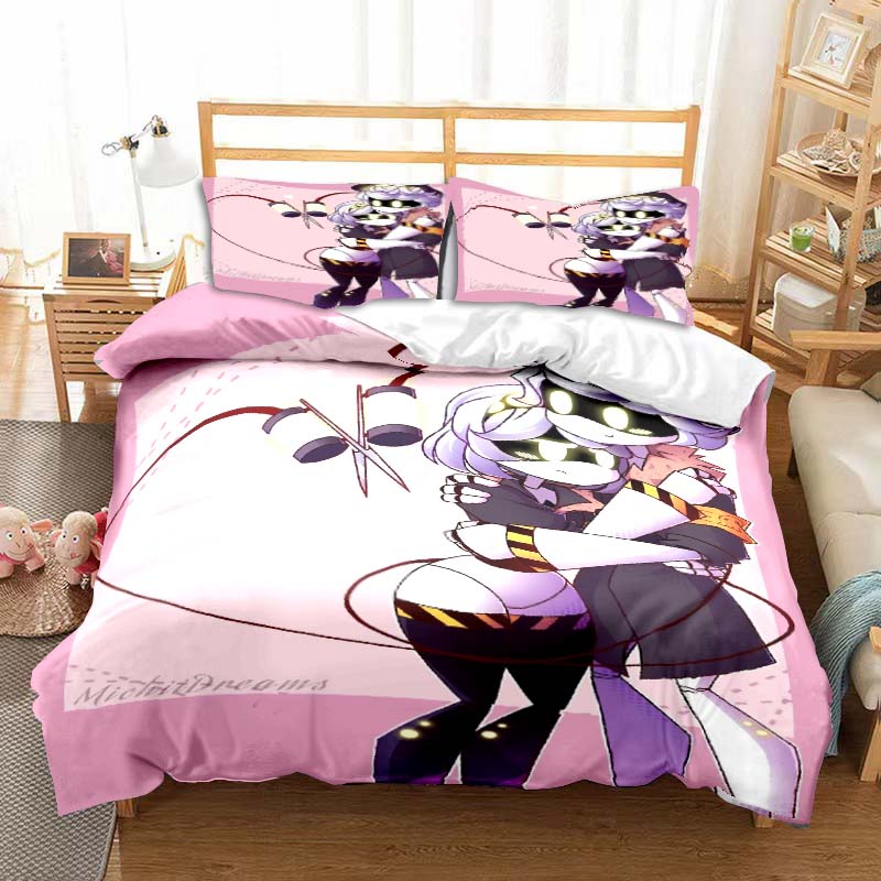 Murder Drones Anime Bedding Set Duvet Cover Pillow Case Children's Bedroom Bed Three-piece Set Single Double King Bed Set Gift