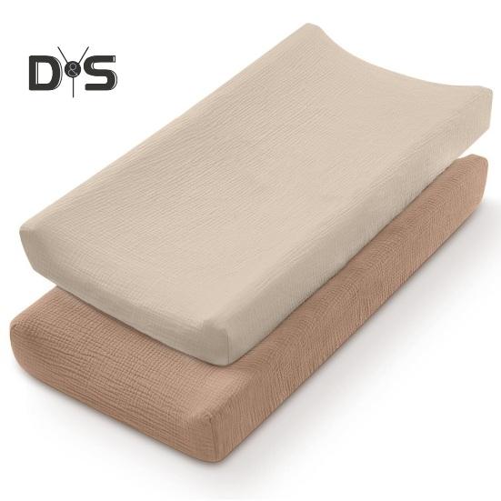 2 Pcs Baby Diaper Changing Pad Cover Soft Cotton Hygienic Protection Machine Washable Inflant Diaper Changing Table Cover