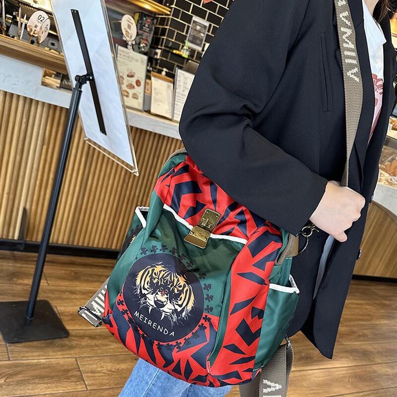 Женский модный многоцелевой рюкзак из Оксфорда с тигровой головой