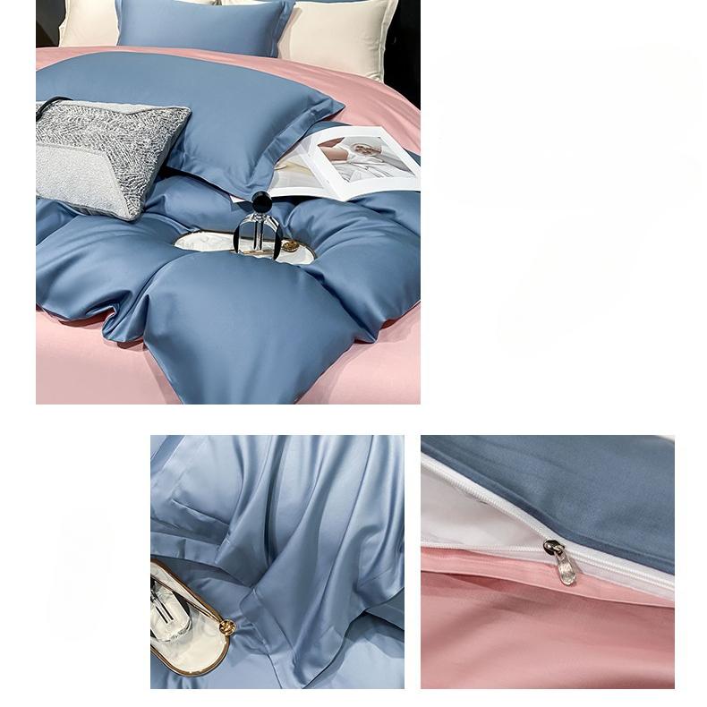 Long Staple Cotton 80 Count Pure Cotton Solid Color Single Duvet Cover Three Piece Set Four Piece Set Solid Color Duvet Cover