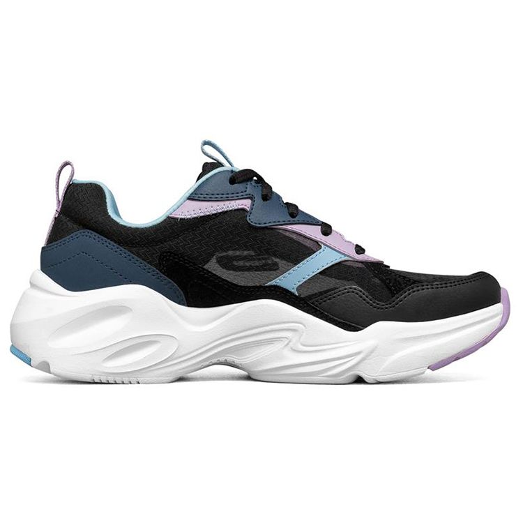 Skechers Stamina Airy Женские Черно-Синие Низкие Папины Кроссовки Сетчатая Синтетическая Кожа Модные Универсальные 896003-BKMT