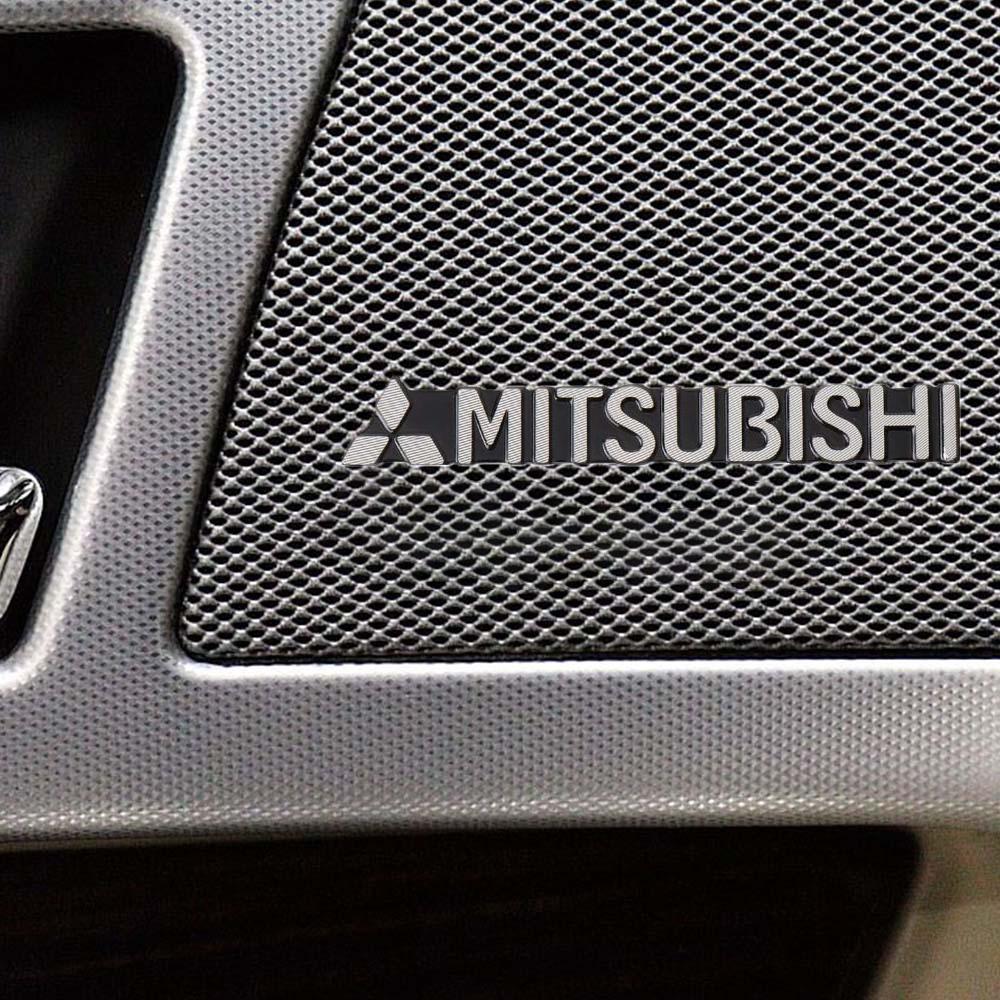 pdsh9 2/4pcs 3D Aluminum Stying Car Audio Speaker Emblem Sticker Decoration Cover For Mitsubishi ASX Lancer Pajero Outlander L200 EVO