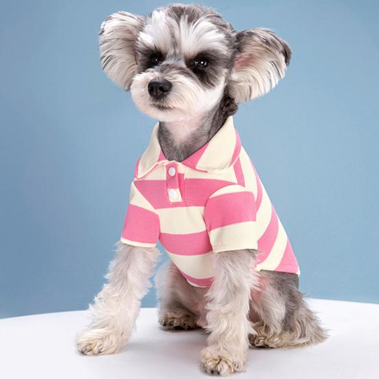 Жилет для домашних животных, полосатая футболка для собак контрастного цвета, мягкая дышащая летняя одежда для собак для бишон-пуделя, чихуахуа