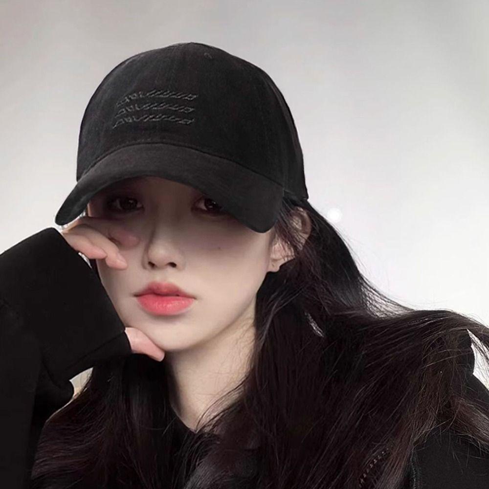 Sun Protection Washed Cotton Cap Ripple Embroidery Casquette Dad Hat New Baseball Caps Unisex