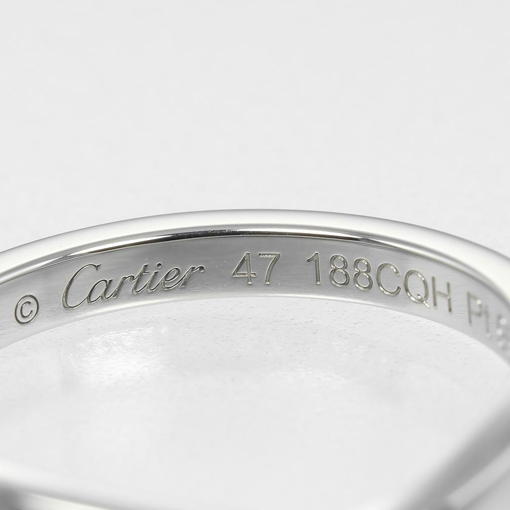 Cartier Ballerina Curve Ring Pt950Platinum/diamond #4.1(US Size) 3g Women Used