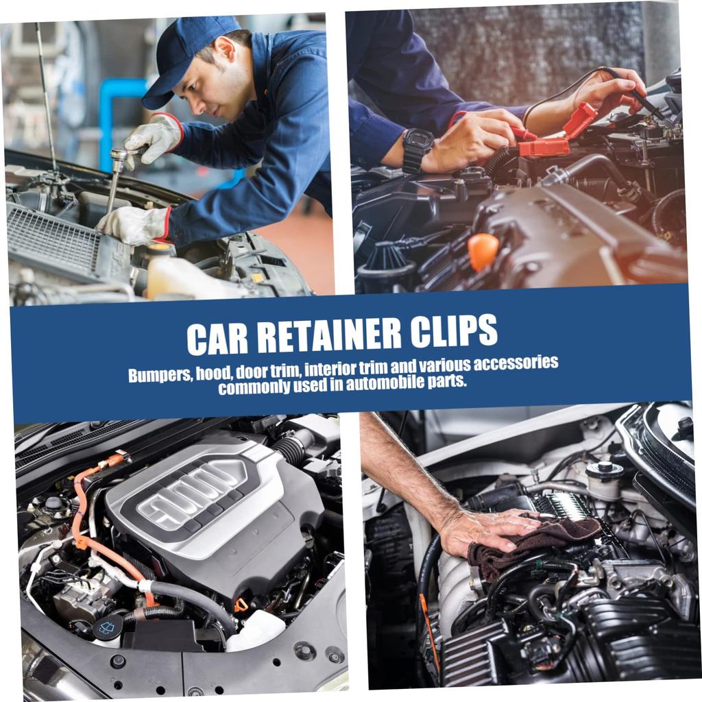 HEALEEP 190pcs Rivet Clips Wood Engine Cover Clips Bumper Buff