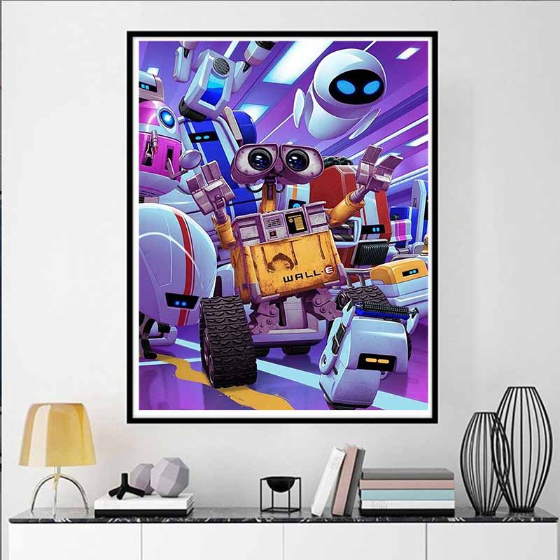 Disney Алмазная живопись WALL-E Космический Карнавал Иллюстрация 5D DIY Набор для алмазной вышивки Круглые Алмазные Искусство Мозаика Домашний Декор