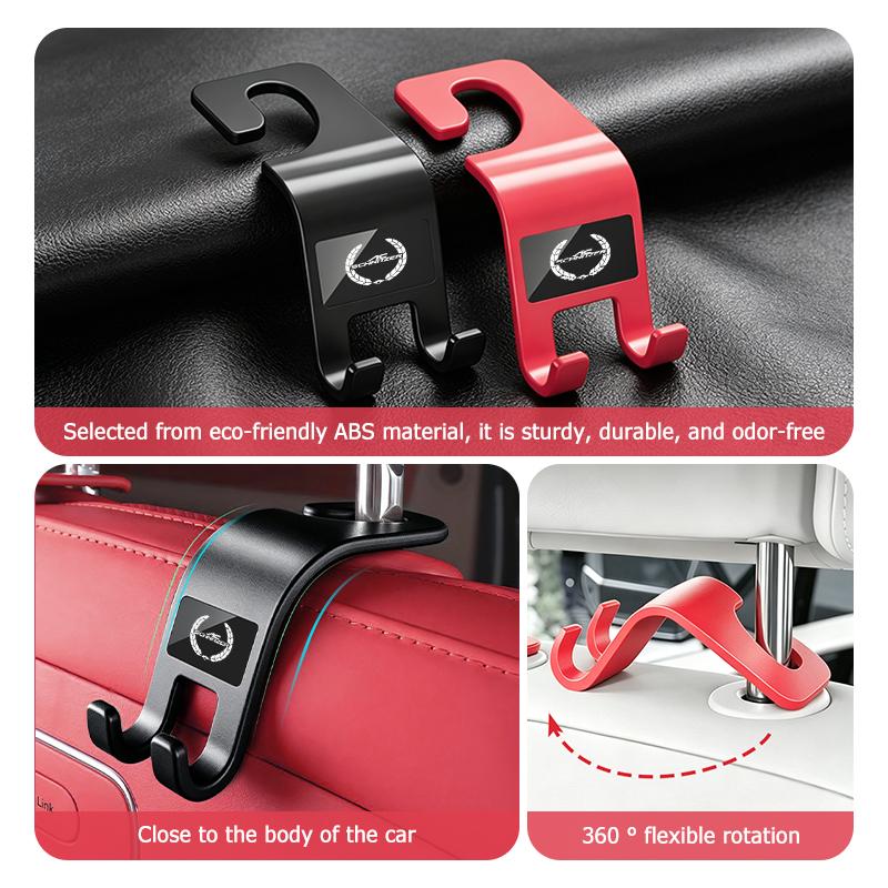 Car Headrest Hook Rear Seat Hanging Dual Hook Hanger Tool Accessories For BMW Performance M Alpina E71 E83 F30 M6 F01 F20 X1 X2 VFHJQ1
