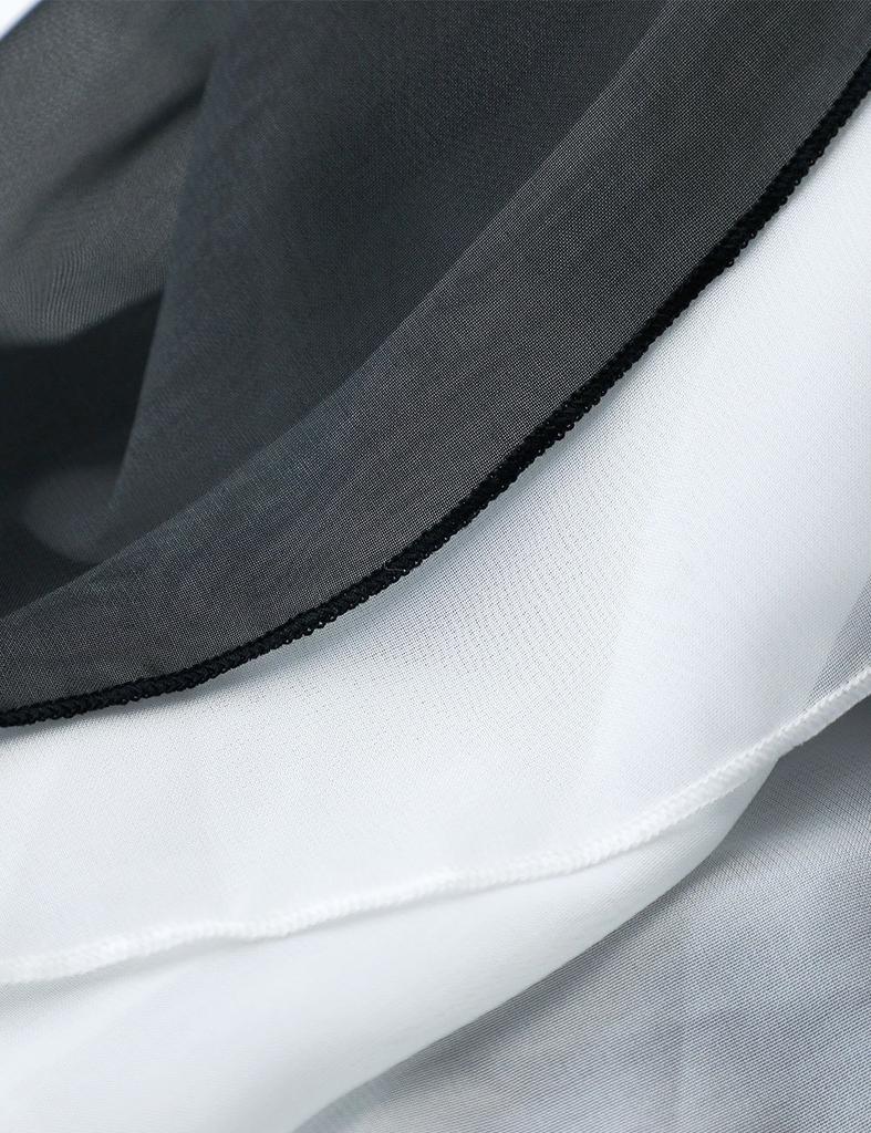 Daydance Ballet Long Wrap Skirt for Lace Chiffon for Dance and Fits Heights Black and White Skirt, Adults, Skirt, Lessons, Wear, Performances,