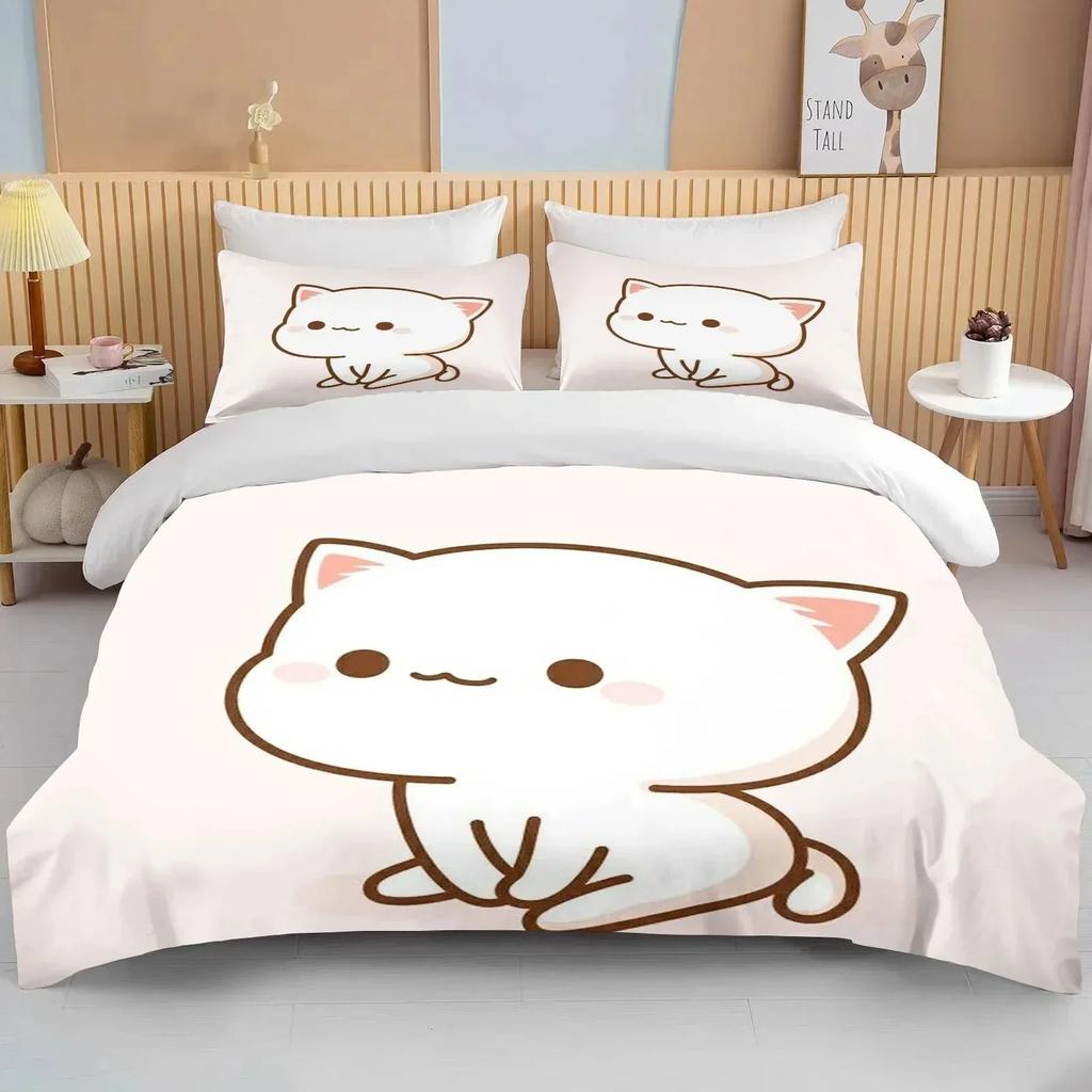 New Bubu Dudu Cartoon Cute Bear Kawaii Christmas Gift King Twin Double Boys Bedding Set Microfiber or Polyester Duvet Cover Set