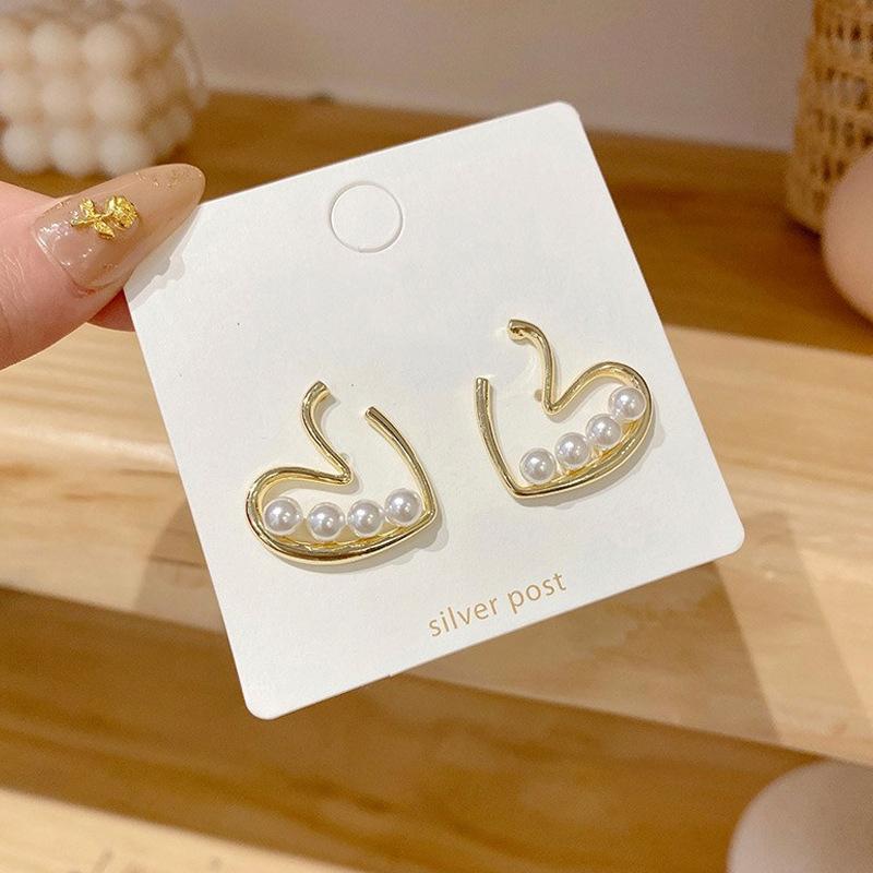 Модные богемные серьги-гвоздики с большой жемчужиной, украшения-талисманы для женщин, аксессуары на день Святого Валентина, подарок, оптовая продажа E0245