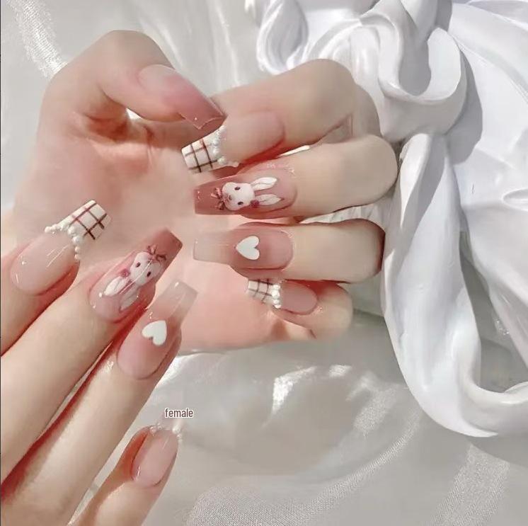 Маленький медвежонок Глиттер Румяна Аврора Градиент Нейл-арт - Сладкий Чистый Стиль Желания