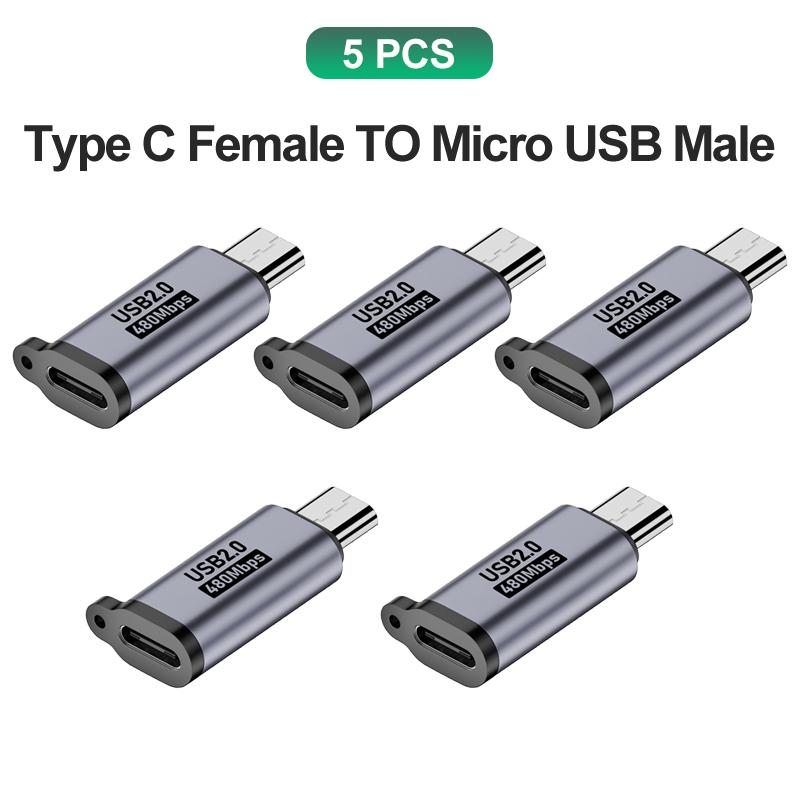 Адаптер USB Type-C Type C на Micro USB Male на USB C Female конвертеры для Xiaomi Samsung Charger Data Cable USBC USB C адаптер