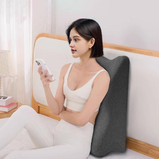 Couples Pillow Wavy Wedge Pillow for Chest Back Relief Memory Foam Butt Cushion Ergonomic Posture Support Multi-Functional Bed Pillow for Sitting