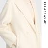 ELLASSAY Women's Pearly White Cashmere Blend Mid-length Wool Coat