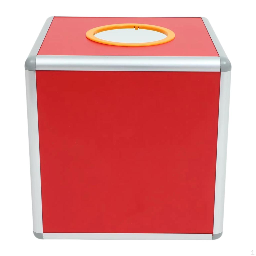 Ballot Box Lottery Aluminum Alloy Ticket Raffle with Slot Storage
