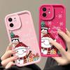 Чехол Merry Christmas Snowman Print для iPhone 16 Pro Max 15 14 13 Pro 12 11 XR XS 8 7 с рисунком пингвина, мягкий противоударный защитный бампер из ТПУ