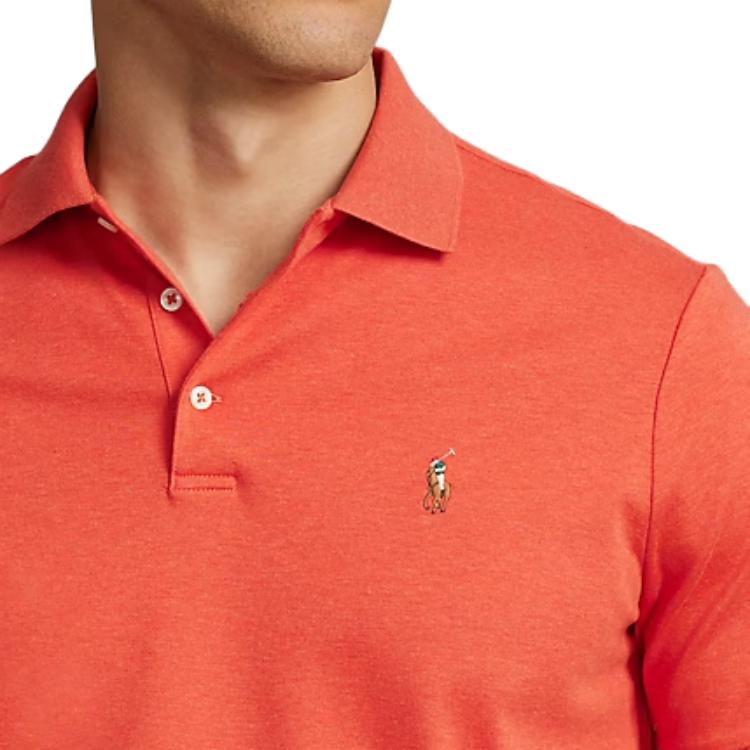 Polo Ralph Lauren SS26 Хлопок гребенной Однотонный Логотип Маленький Пони Вышивка Рубашка-поло с коротким рукавом Классическое издание Мужские топы 710660606-172