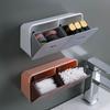 Bathroom Organizer Cotton Pads Storage Plastic Swab Holder Wall-mounted Container Holder Cosmetic Organizer