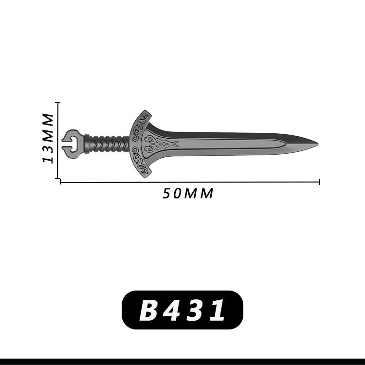 Минифигурка средневекового рыцаря: Фонтан, Рапира, Совместимый с кубиками LEGO