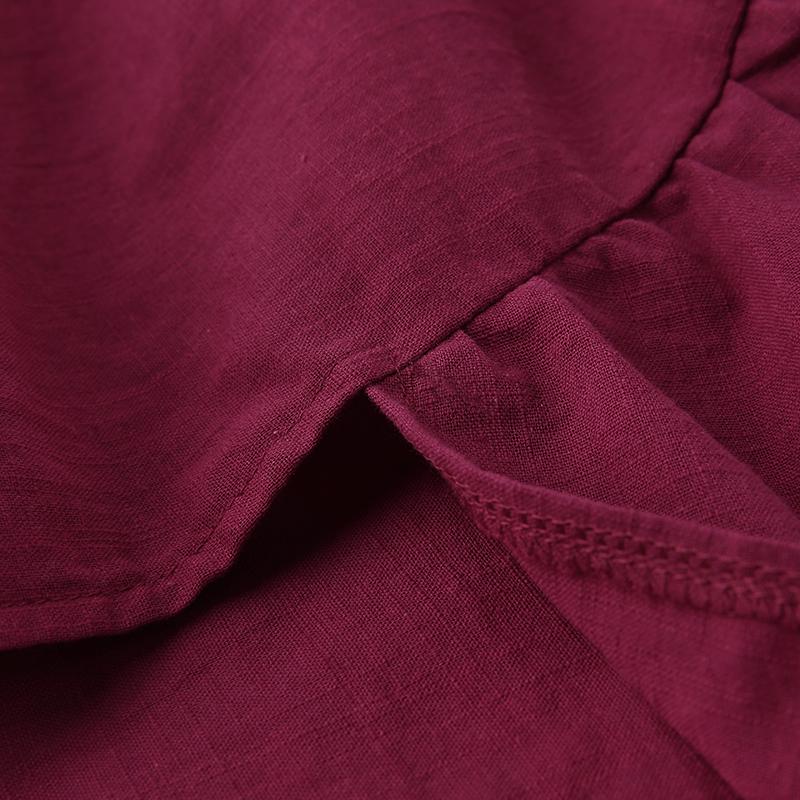 ZANZEA Ladies V Neck Short Sleeve Baggy Ruffled Sundress Loose Summer Beach Dress