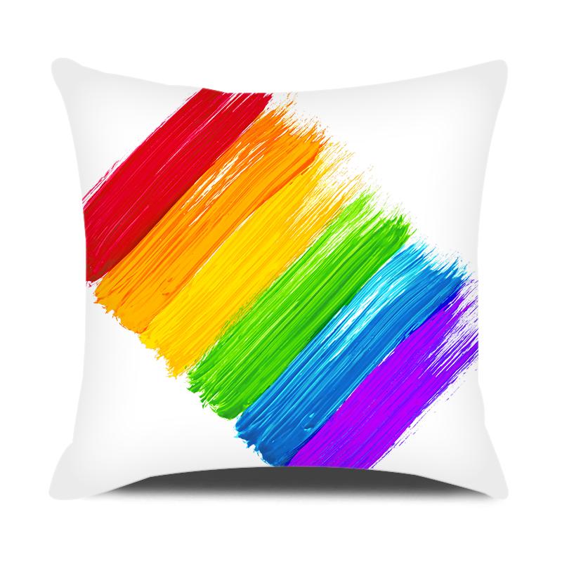 Наволочка в клетку с геометрическим полосатым принтом, красочная наволочка для дома, дивана, украшения автомобиля, чехол для подушки из персиковой кожи