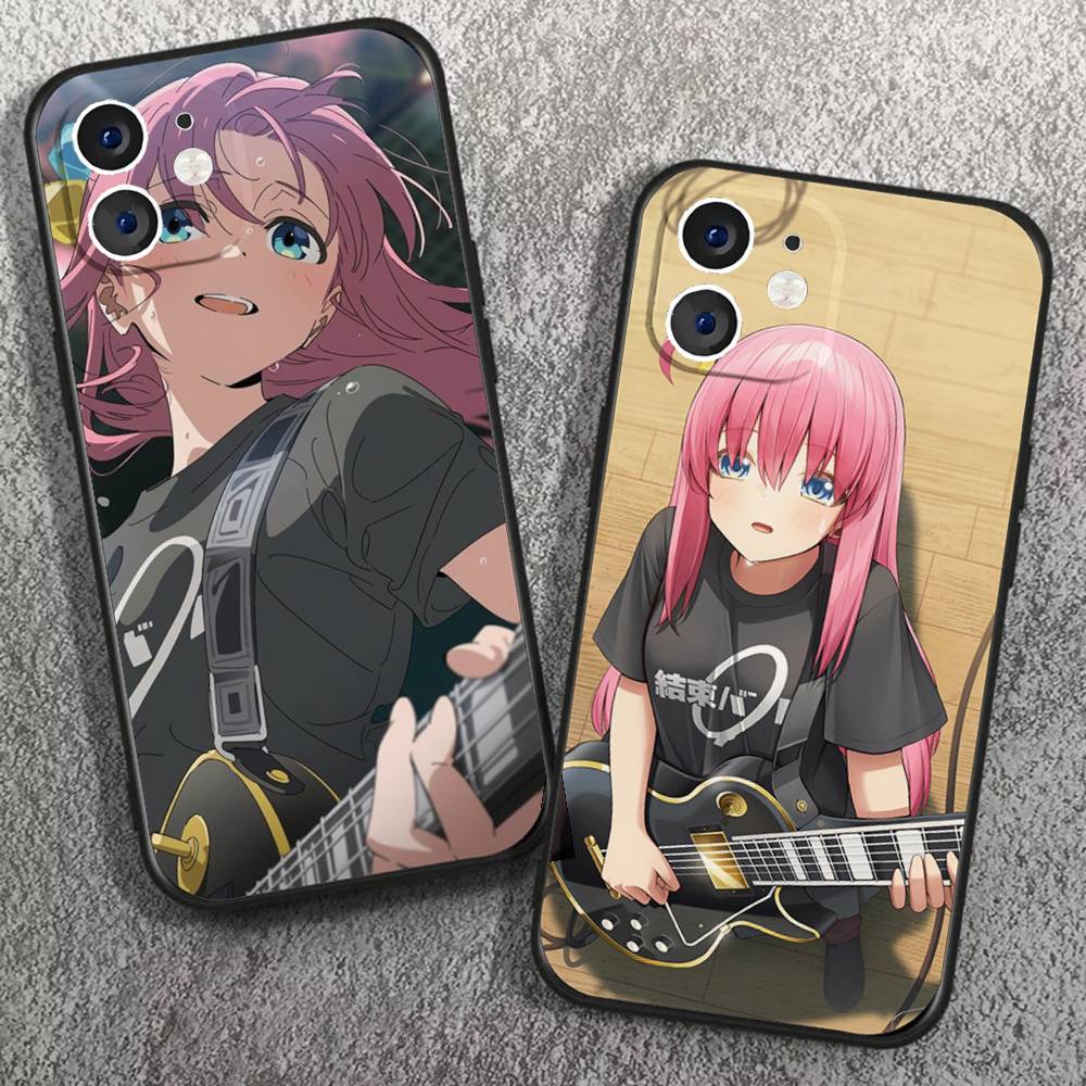 Чехол для телефона Gotou Hitori Аниме B-Bocchi The Rock Для iPhone 17 Air 16 15 14 13 Pro Max 11 12 Черный Силиконовый Чехол