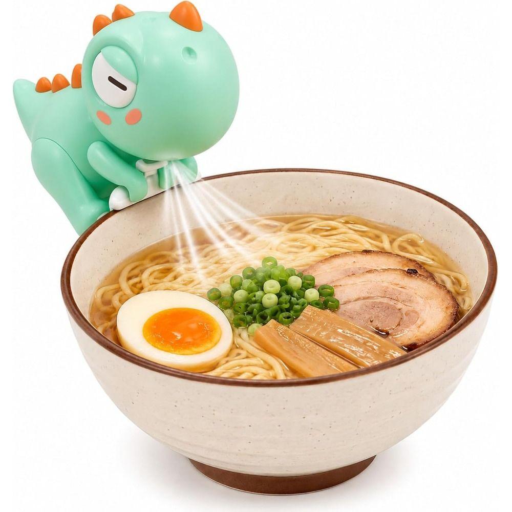 USB Rechargeable Green Dinosaur Fans Coffee Chiller Kitten Handheld Fan for Office Home