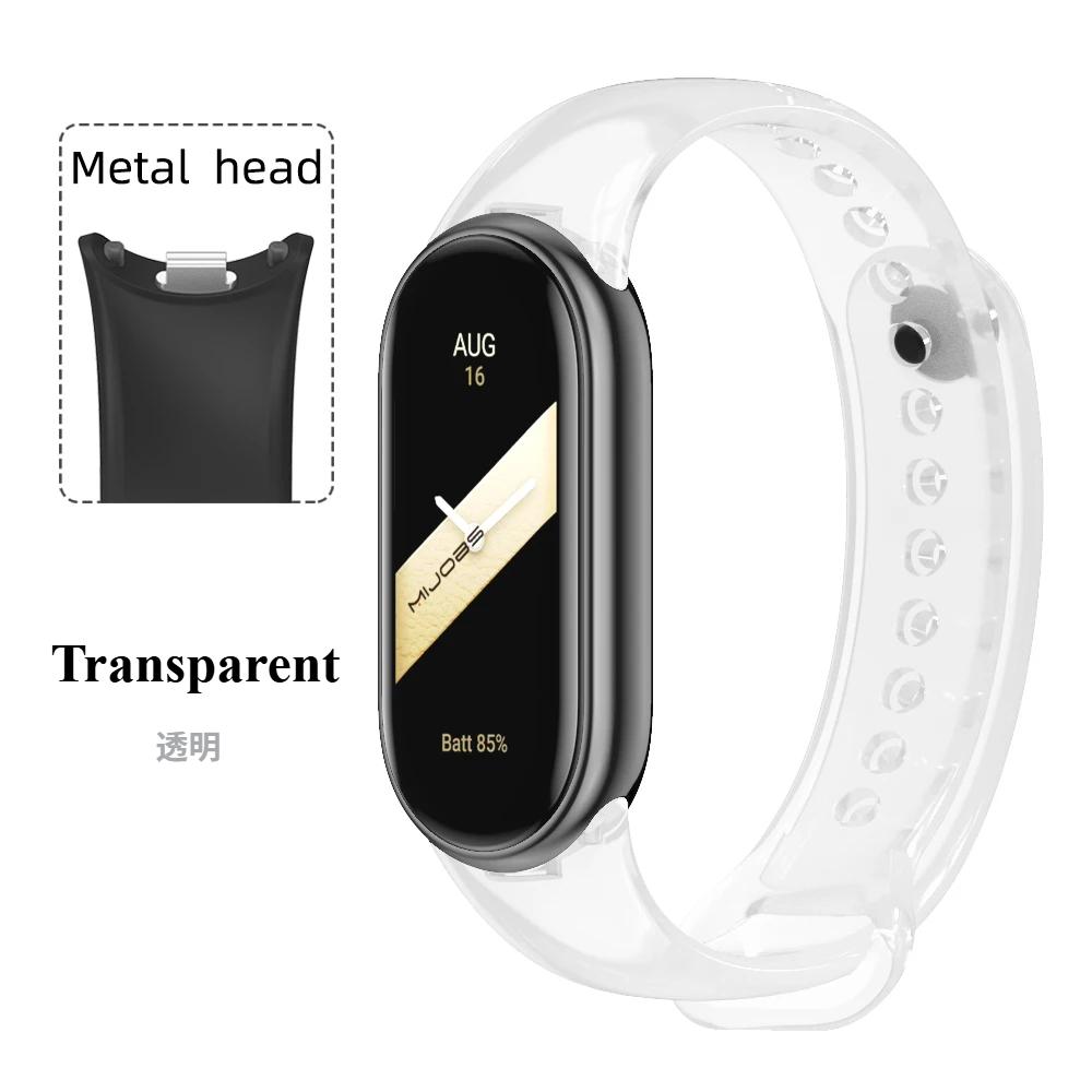 Спортивный силиконовый ремешок для Xiaomi Mi Band 9 NFC Сменный браслет-ремень для Xiaomi Mi Band 8/9/10 Наручный ремешок Аксессуары для умных часов