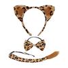 Детский костюм животного Леопардовые ушки Повязки на голову Бабочка,Хвост,Намордник Перчатка 1/3/4/5шт
