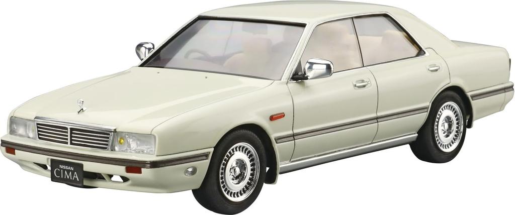 Aoshima Bunka Kyozaisha The Model Car Series Nissan Y31 Cima Type II Limited 1990 Plastic Model Molding Color 1/24 No.31