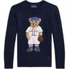 Polo Sweater Bear Pattern Embroidered Cotton Long Sleeve Kids Tops Dark-Blue CWPOSWEY6820603-410