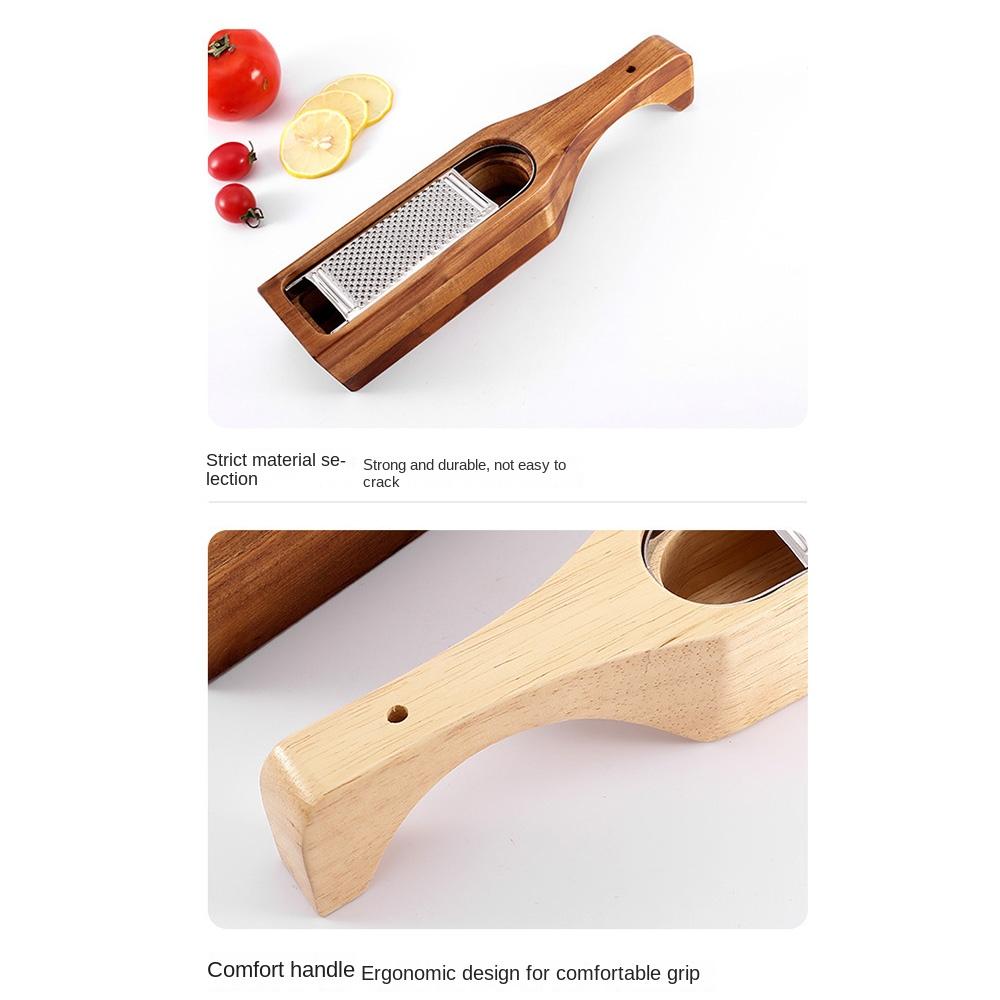 С ручкой терка для сыра из нержавеющей стали с деревянной емкостью инструменты для сыра сервер картофель