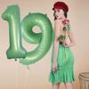 40-дюймовые оливково-зеленые воздушные шары с номером 0-9, гелиевая фольга, цифровой воздушный шар для украшения дня рождения, юбилея, вечеринки