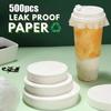 50/500 шт. Герметичный бумажный стаканчик для напитков Герметичный круглый стаканчик для кофе Бумажный стаканчик для еды на вынос Крышка для стаканчика Прокладка, защищающая от проливания кофе