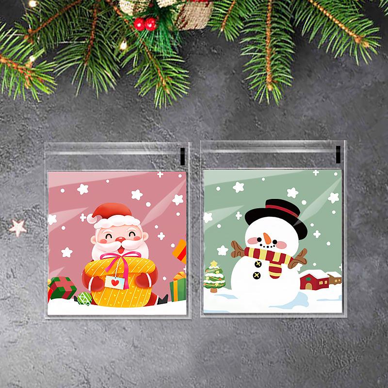 Веселый рождественский набор Санта-Клауса Подарочный мешок для печенья Рождественская домашняя вечеринка Форма для печенья Рождество Новый год DIY Украшения Наклейки