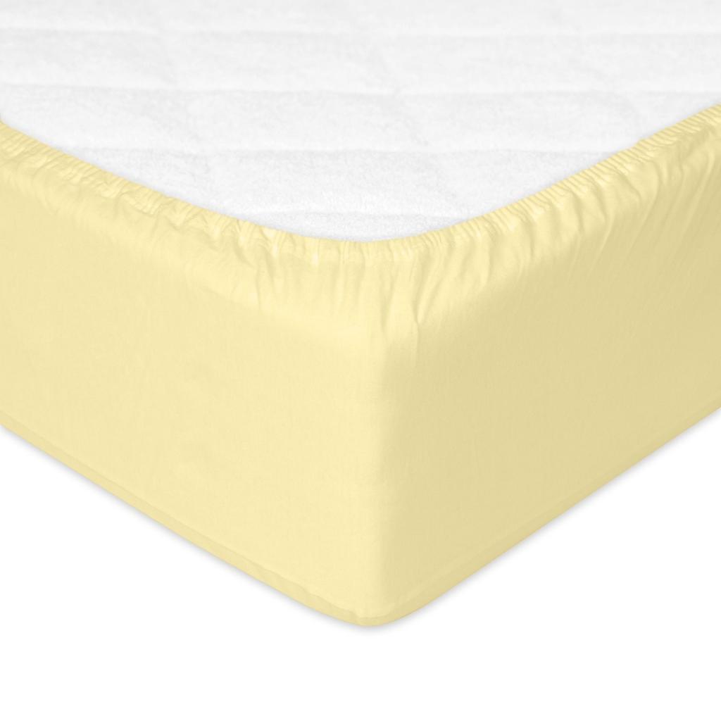 Premium jersey fitted sheet 180x190, 180x200x20, yellow_04, matex